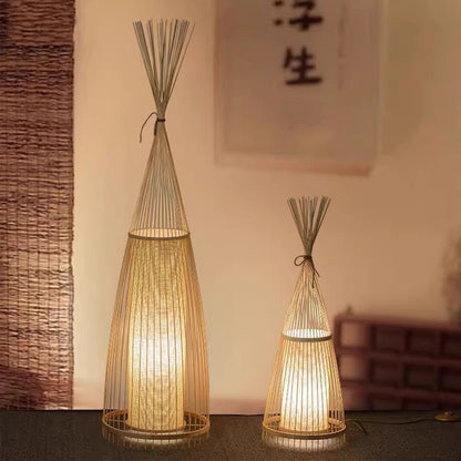 BAJE-2559 Orientalische Bambus-Stehlampe
