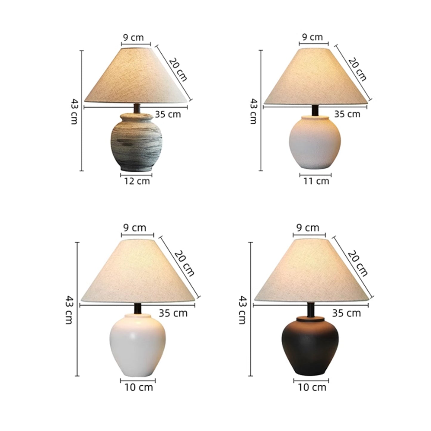 BAJE-2594  Japandi Ceramic Table Lamp