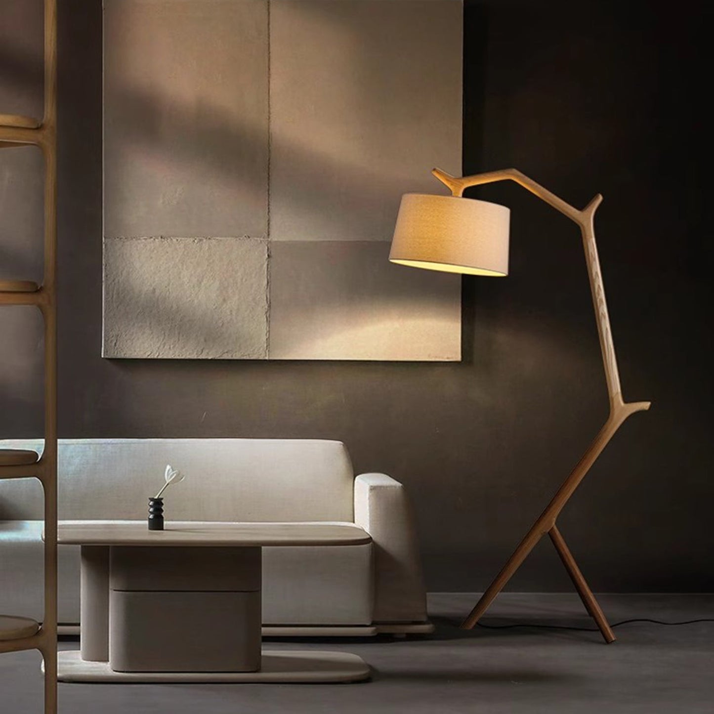 BAJE-2596  Modern Solid Wood Standing Lamp