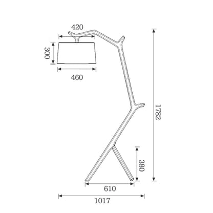 BAJE-2596  Modern Solid Wood Standing Lamp