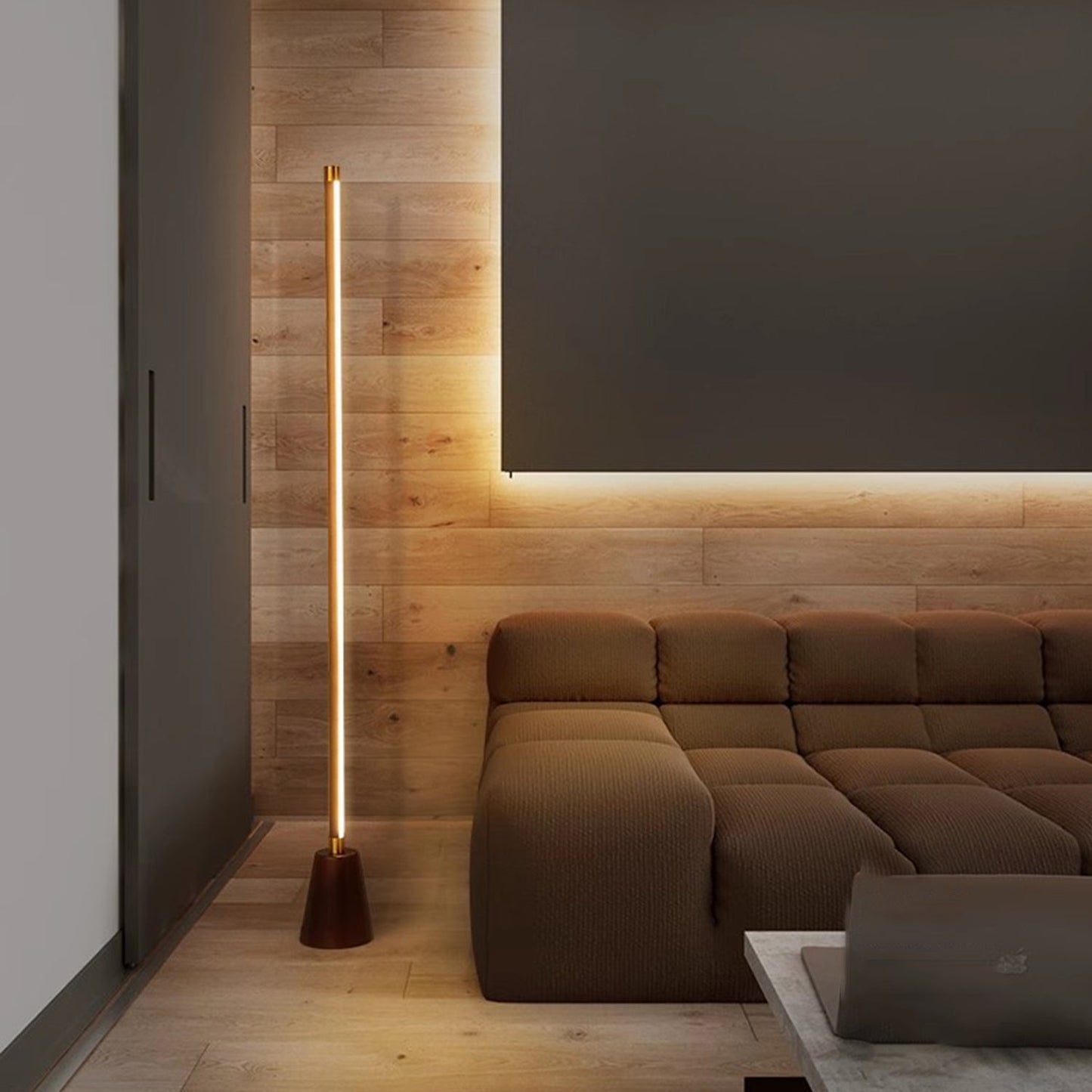 BAJE-2632  Minimalist Solid Wood LED Floor Lamp
