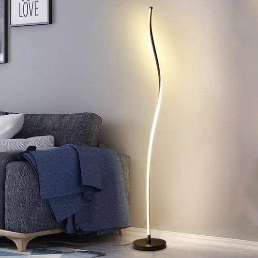 BAJE-2635  Contemporary Minimalist LED Swirl Standing Lamp
