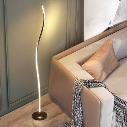 BAJE-2635  Contemporary Minimalist LED Swirl Standing Lamp