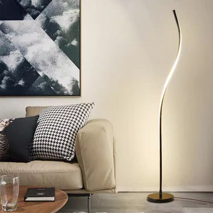 BAJE-2635  Contemporary Minimalist LED Swirl Standing Lamp