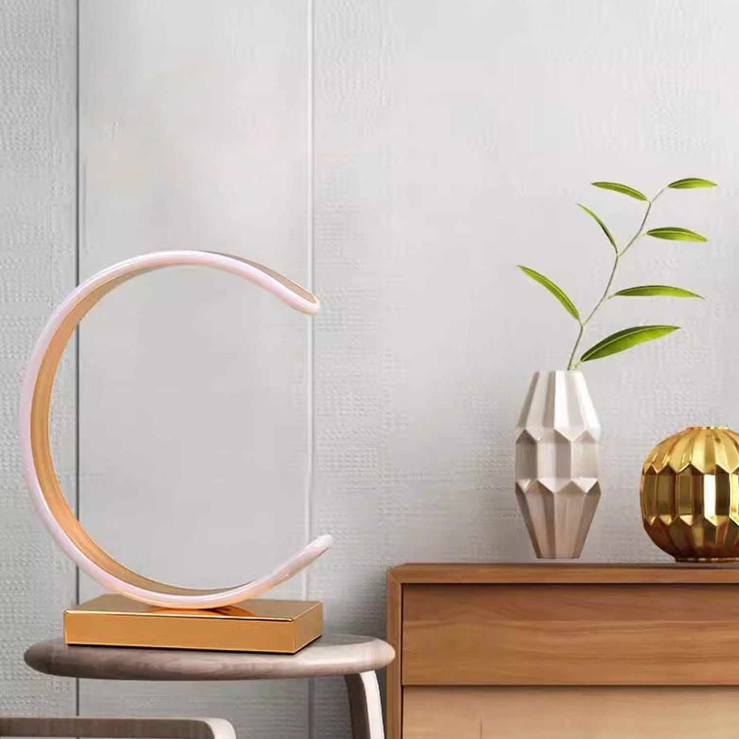 BAJE-2641  Half Moon LED Monochrome Table Lamp