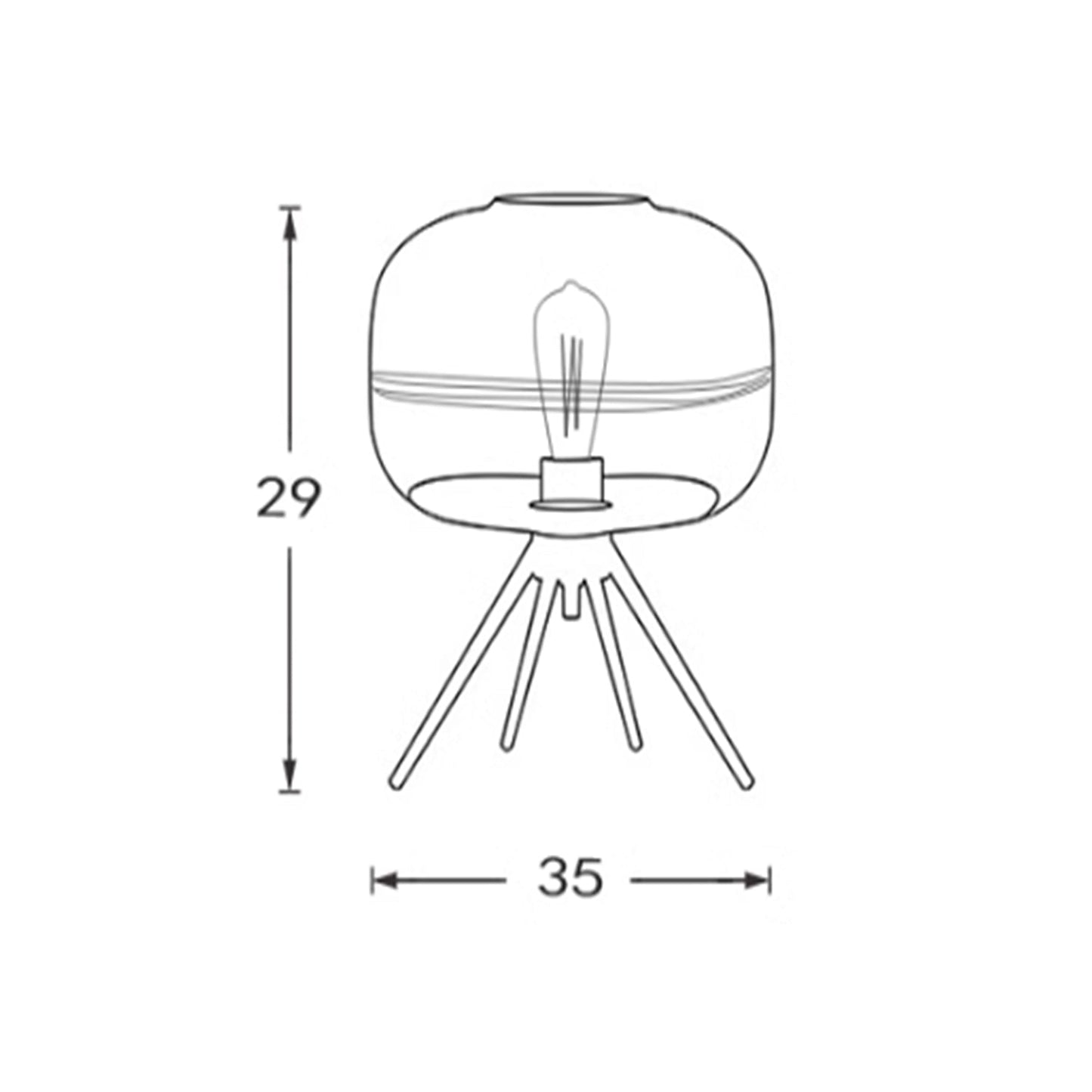 BAJE-2650  Modern Glass Dome Table Lamp
