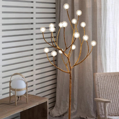 BAJE-2655  Rustic Solid Wood Floor Lamp