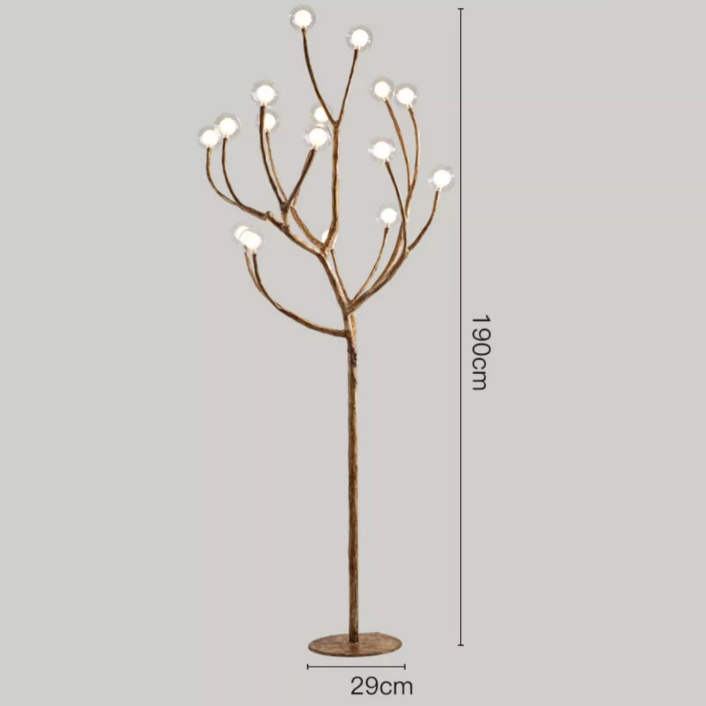 BAJE-2655  Rustic Solid Wood Floor Lamp