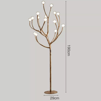 BAJE-2655  Rustic Solid Wood Floor Lamp