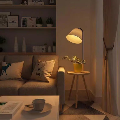 Lampe sur pied BAJE-2664 en bois massif