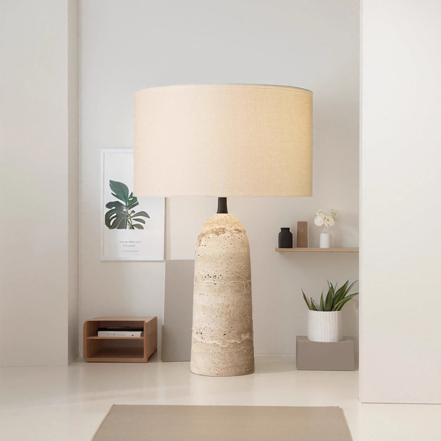 BAJE-3086 Wabi Sabi Travertin-Tischleuchte