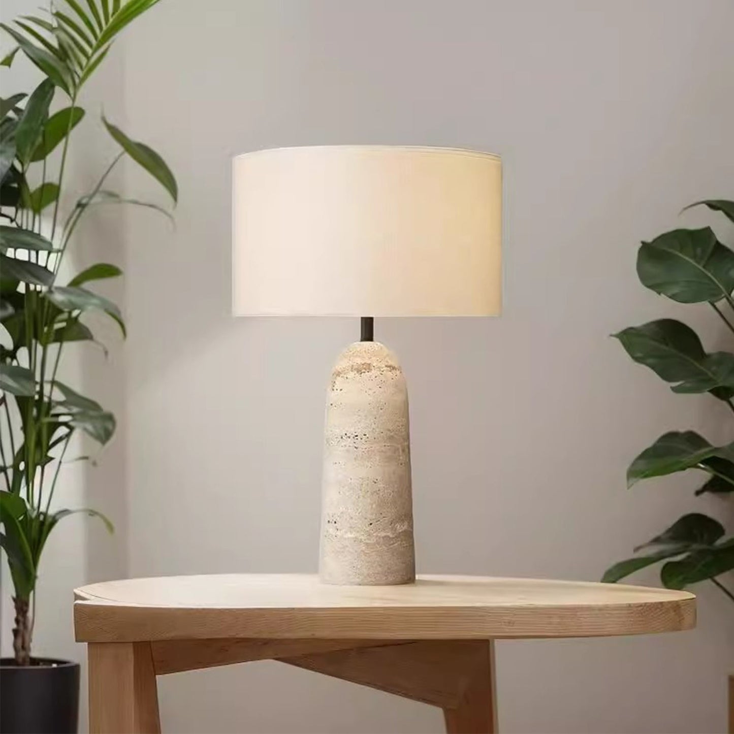 BAJE-3086 Wabi Sabi Travertin-Tischleuchte