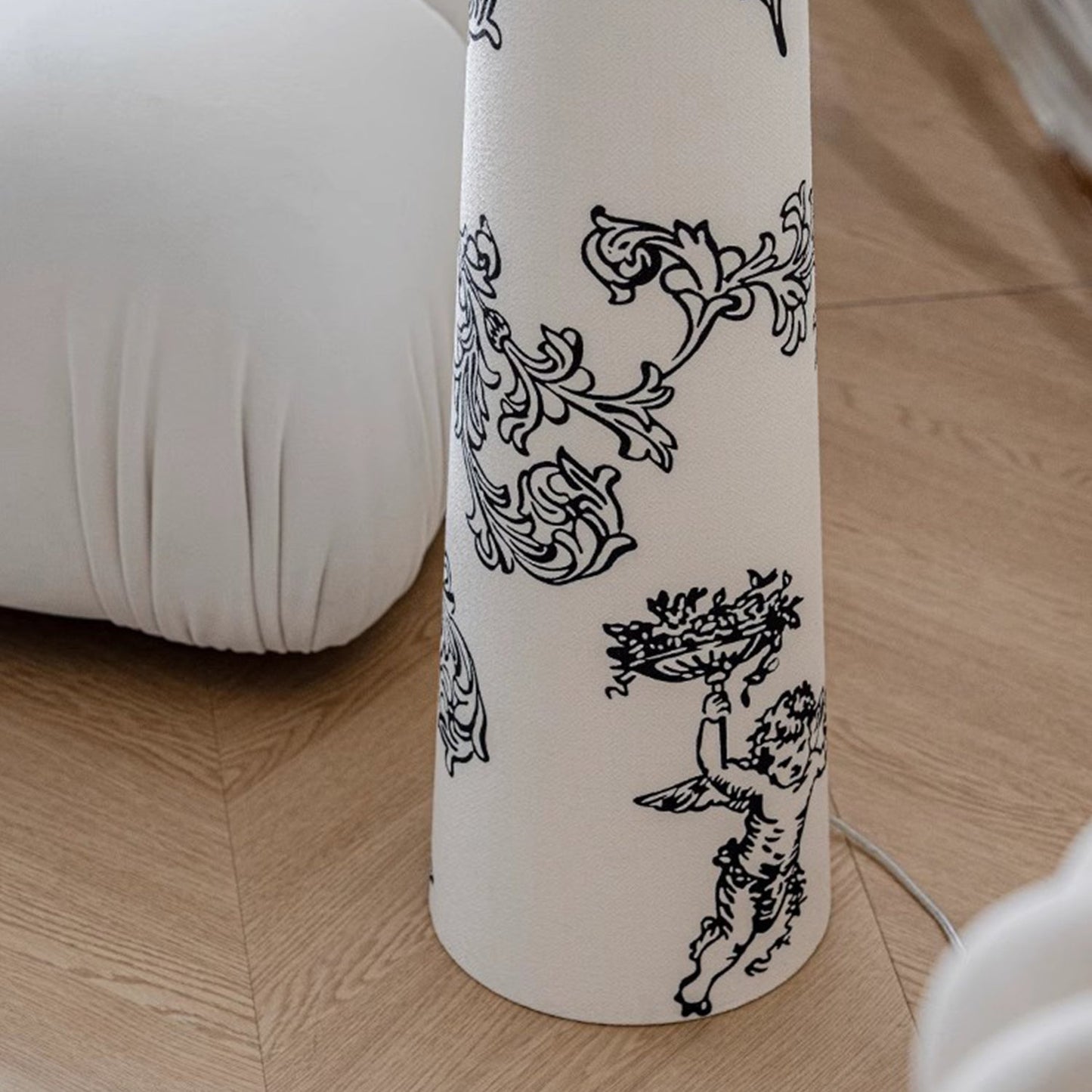 BAJE-3458  Parisian Fabric Floor Lamp