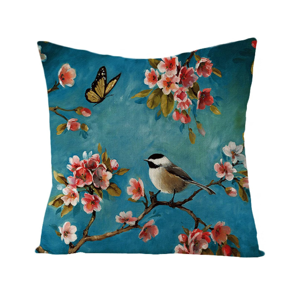 Feathered Floral Cushion Covers