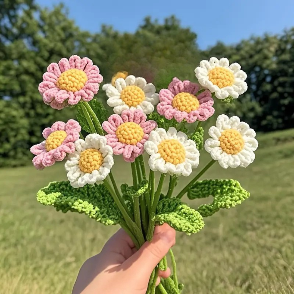 Fleurs au crochet faites à la main