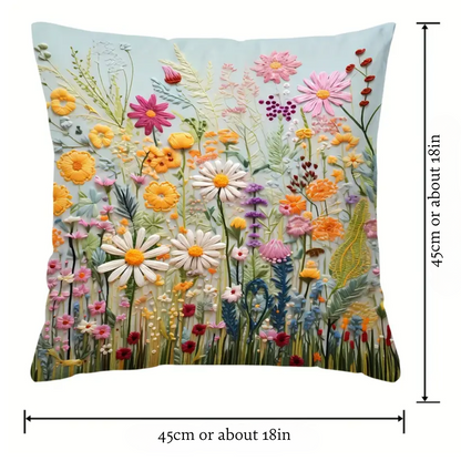 Flower Fields Cushion Cover (BLACKLIST)