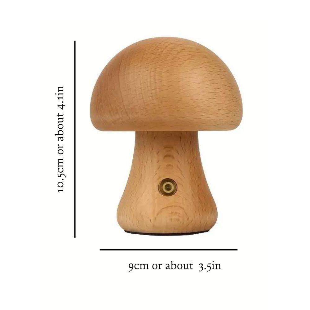 Wooden Mushroom Lamp