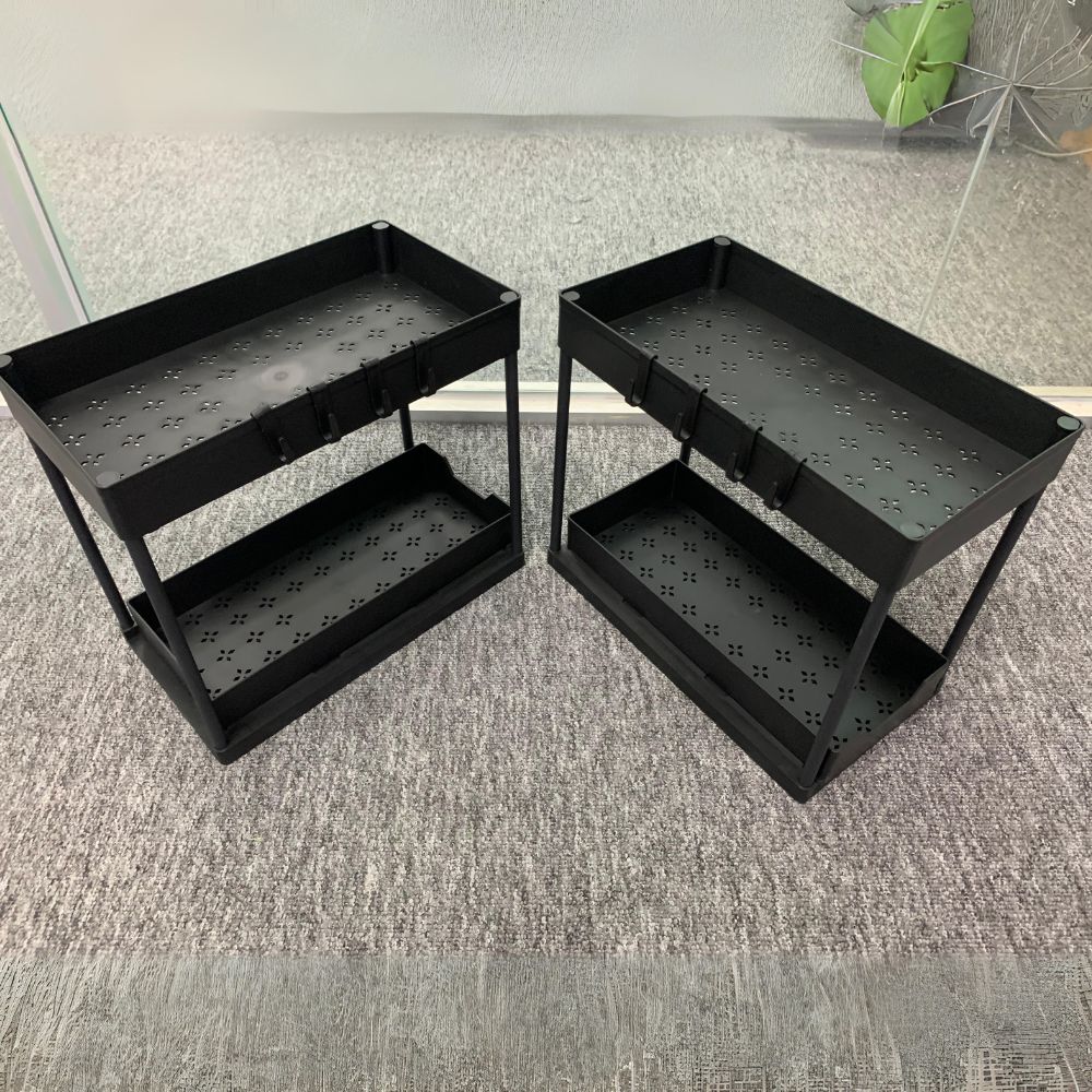 Under Sink Organizers (1 Set of 2 Organizers) (BLACKLIST)