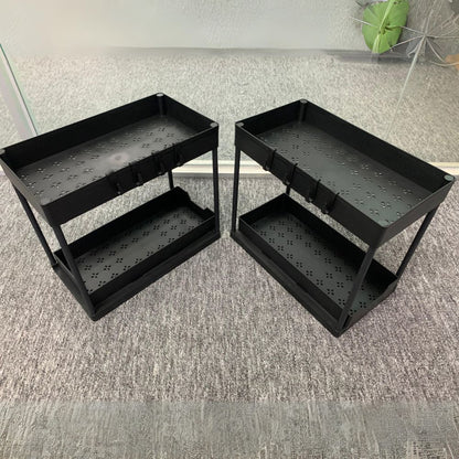 Under Sink Organizers (1 Set of 2 Organizers) (BLACKLIST)