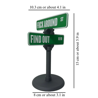 Décoration ludique de panneau de rue