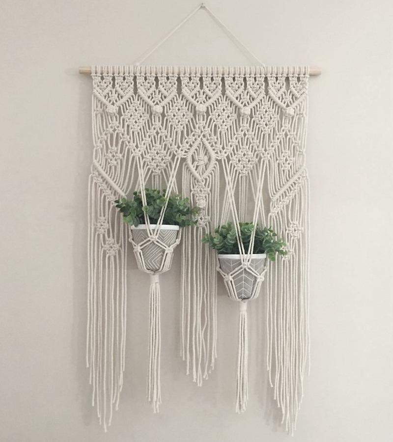 Macrame Hanging Basket Planter