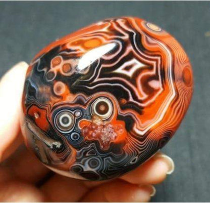 Madagascar Banded Agate Palm Stones