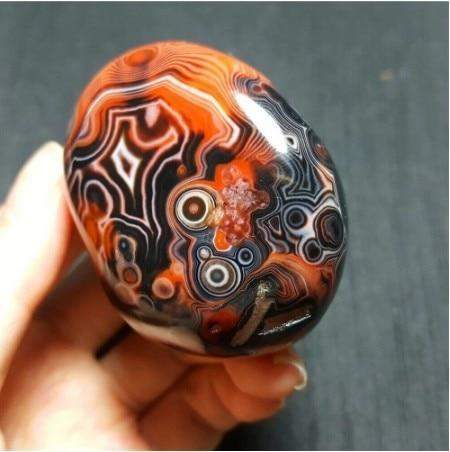 Madagascar Banded Agate Palm Stones