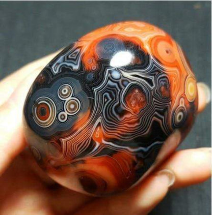 Madagascar Banded Agate Palm Stones