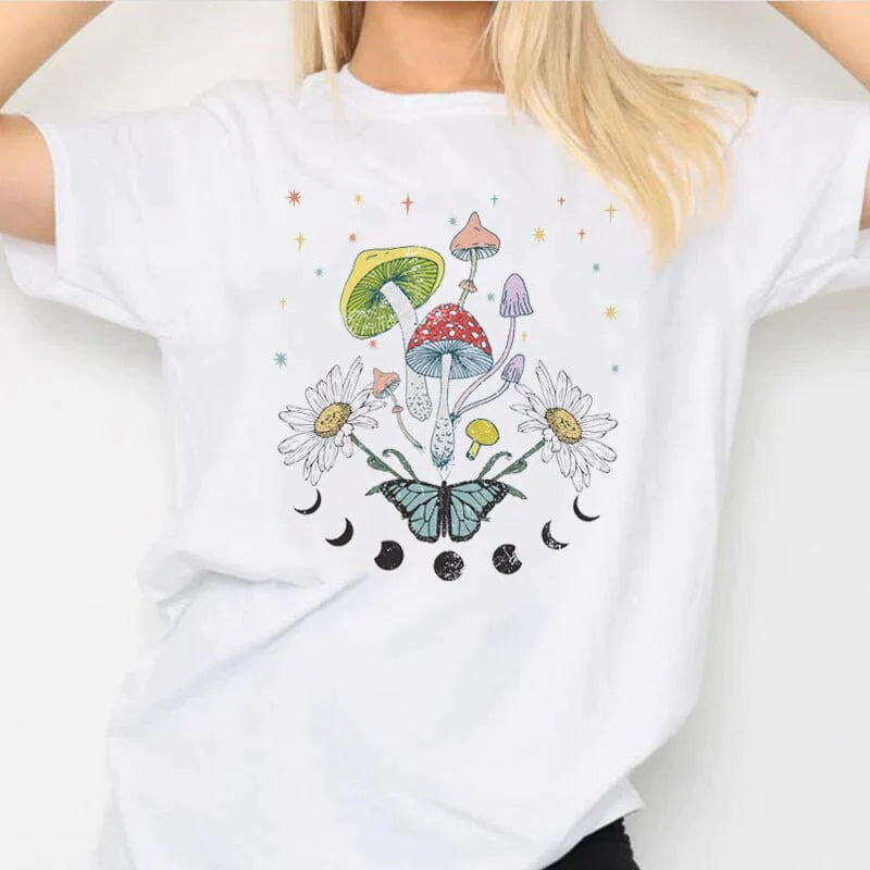 Magic Celestial Mushroom Graphic Tee