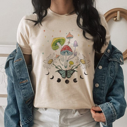 Magic Celestial Mushroom Graphic Tee