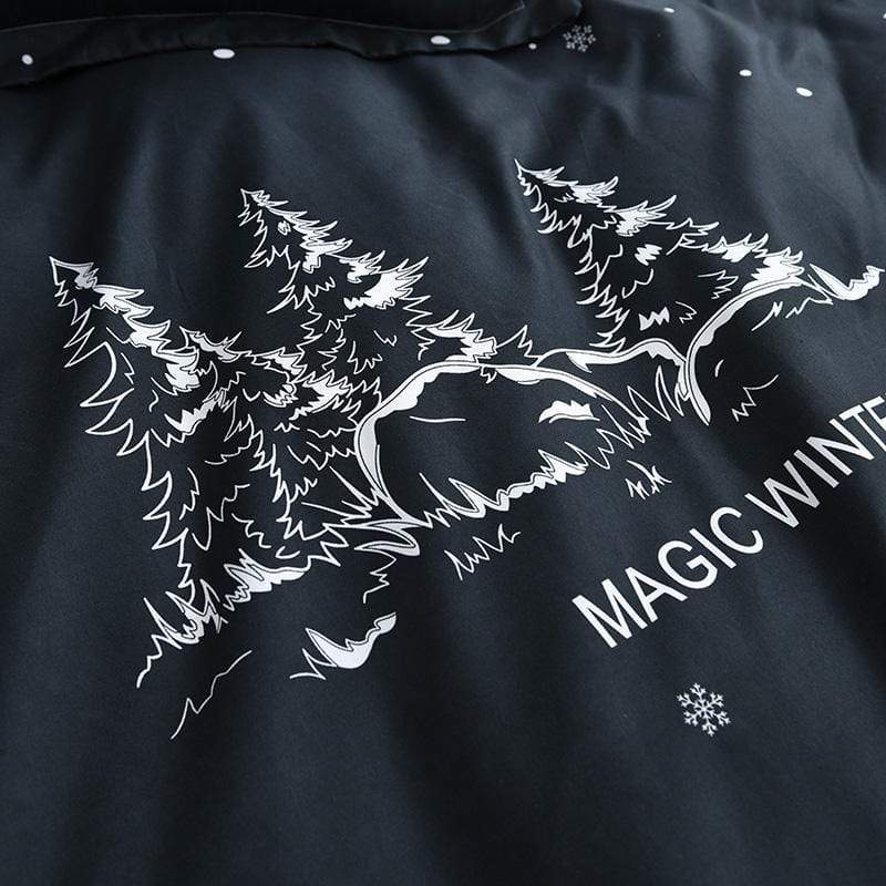 Magic Night Snowflake Christmas Duvet Cover Set