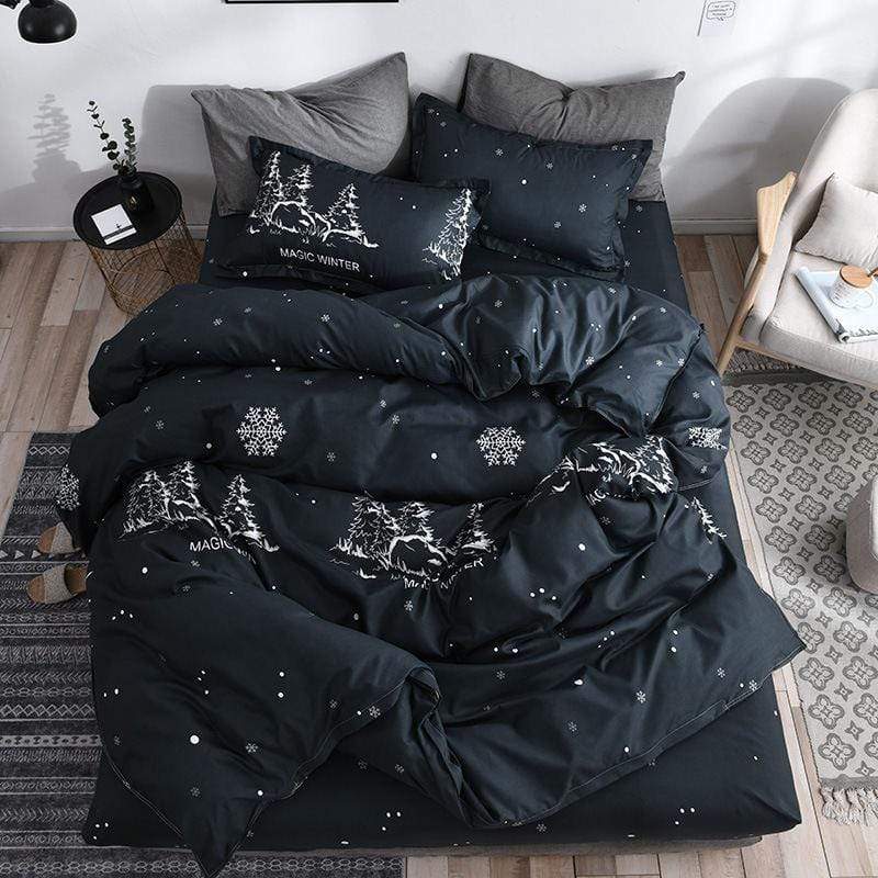 Magic Night Snowflake Christmas Duvet Cover Set