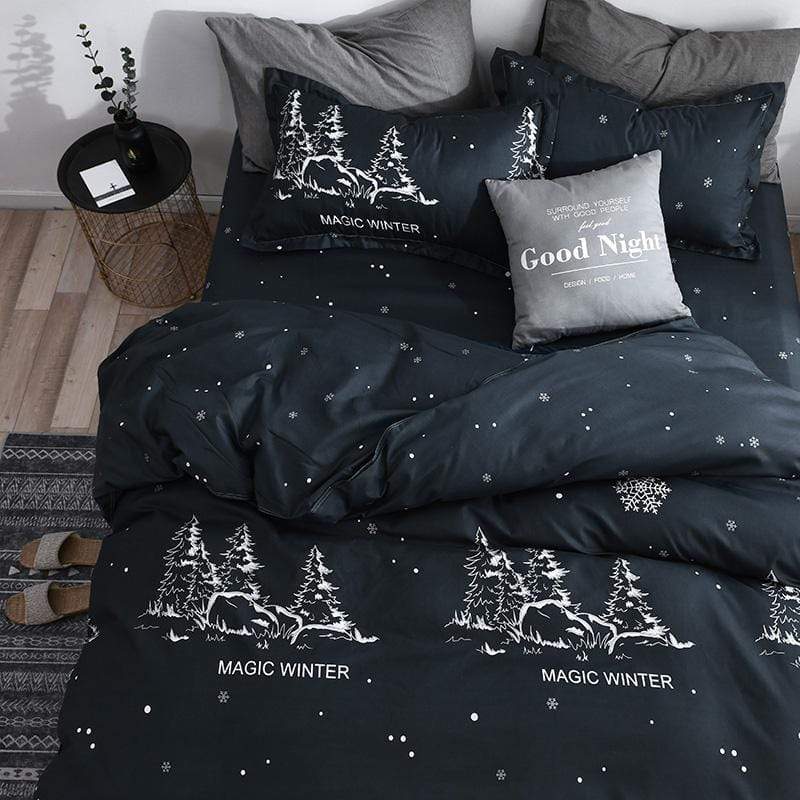 Magic Night Snowflake Christmas Duvet Cover Set