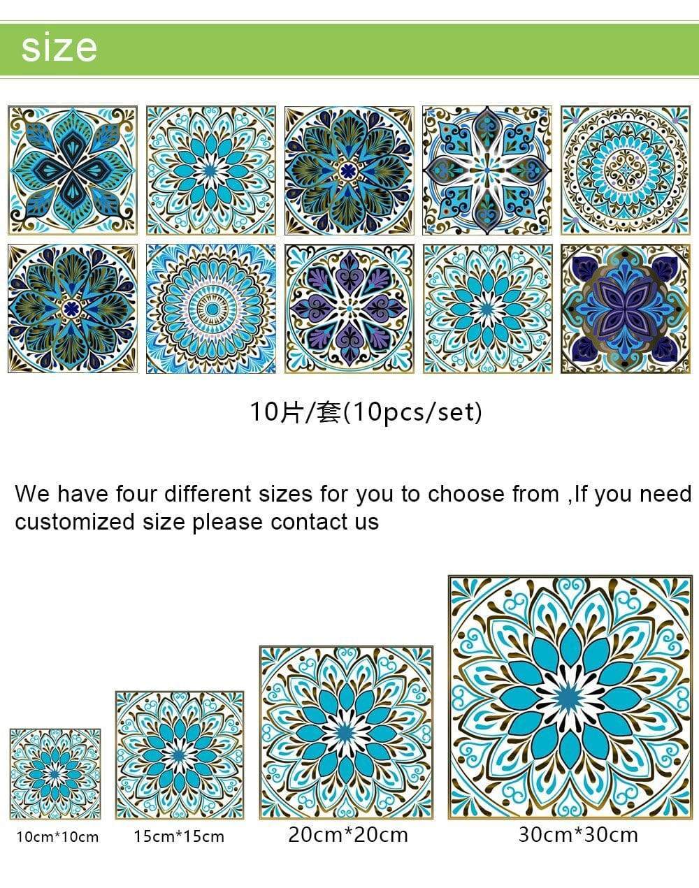 Mandala Crystal Wall Sticker Tiles