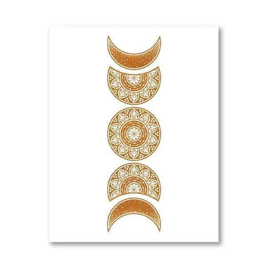 Mandala Sun and Moon Canvas Wall Art