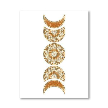 Mandala Sun and Moon Canvas Wall Art