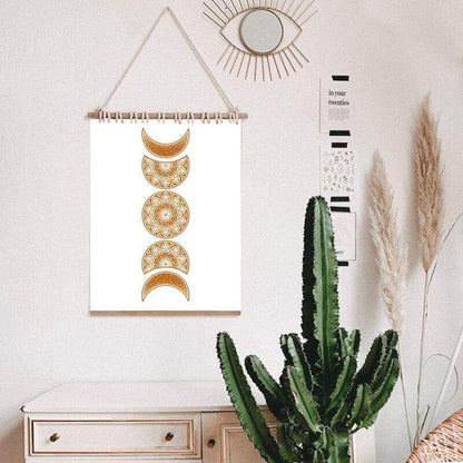 Mandala Sun and Moon Canvas Wall Art