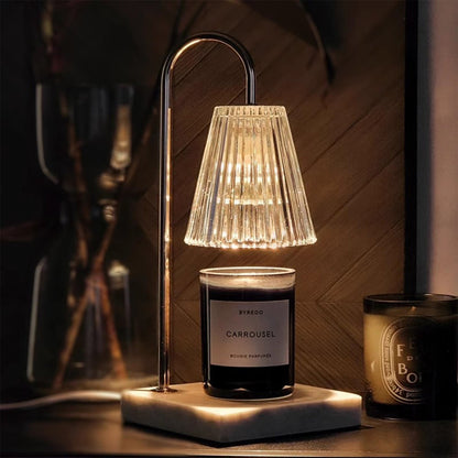 Elegante Kerzenlampe aus Marmor