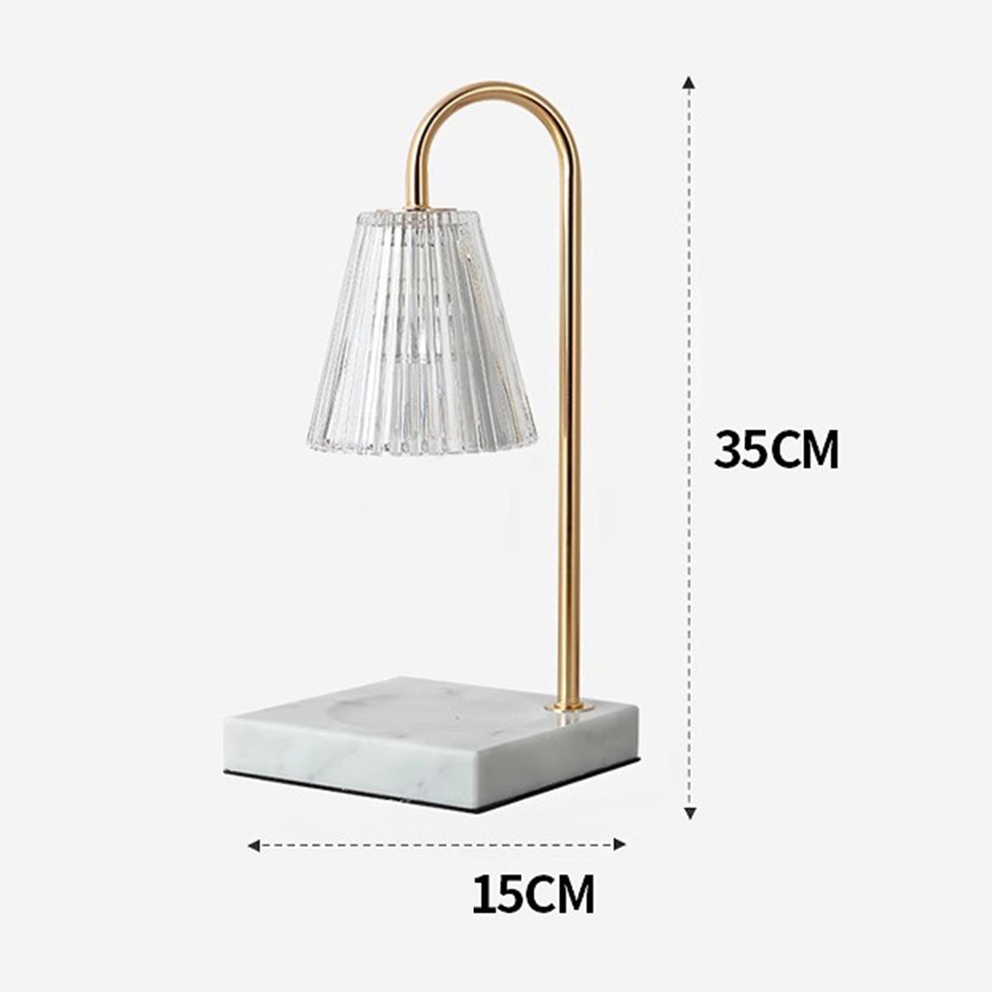 Elegante Kerzenlampe aus Marmor