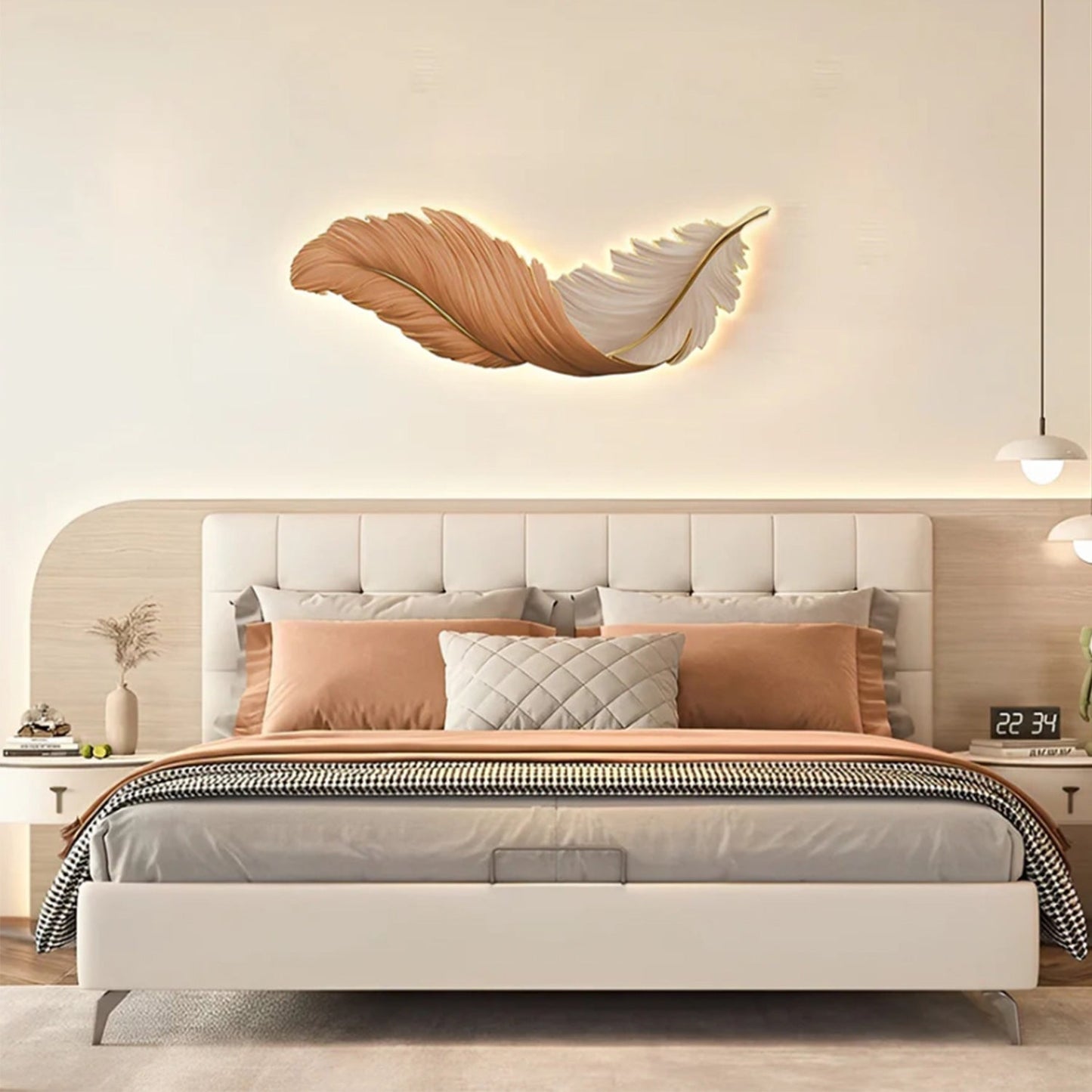 Feather LED Wall Lights - Remote Control