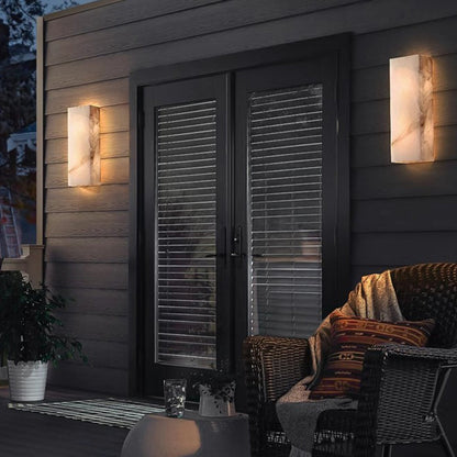 Marmor-Außenwandleuchte