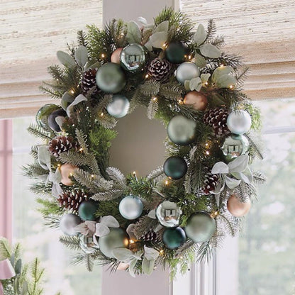 Pre-Lit Frosted Berry & Pinecone Wreath & Garland Set