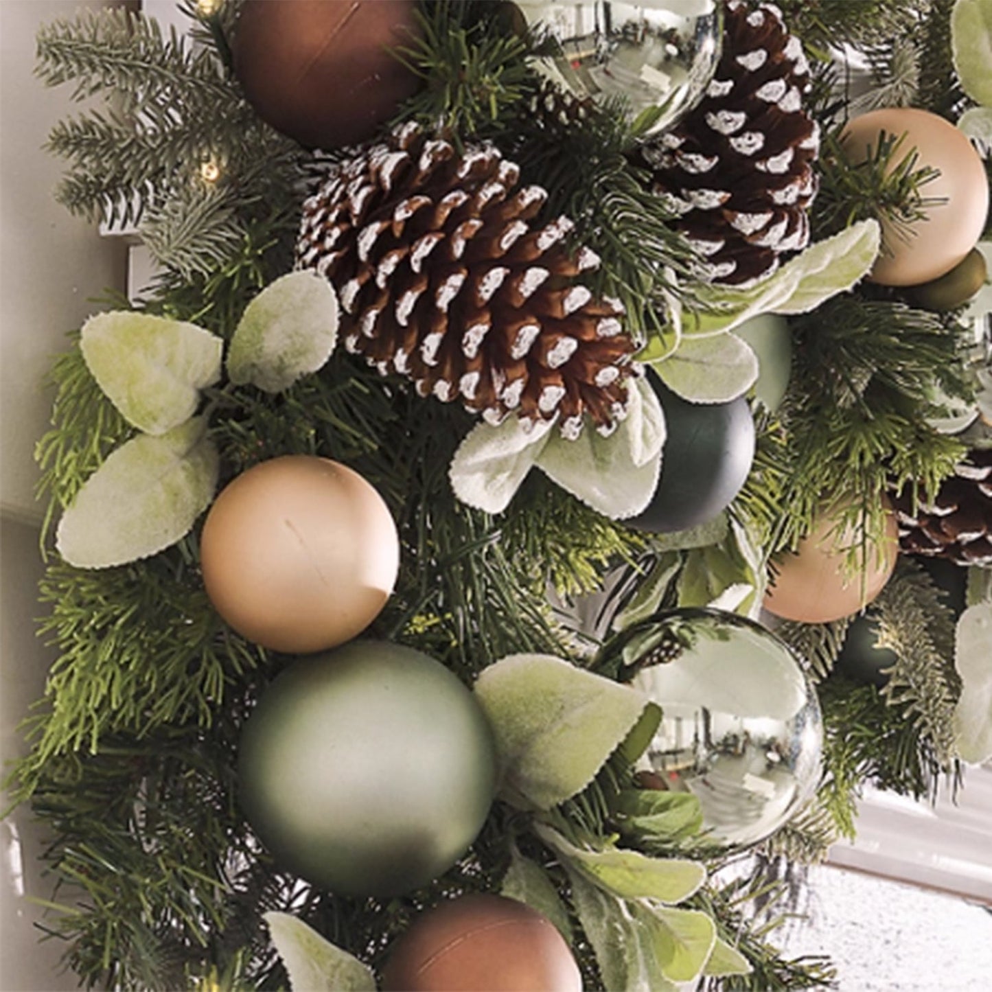 Pre-Lit Frosted Berry & Pinecone Wreath & Garland Set