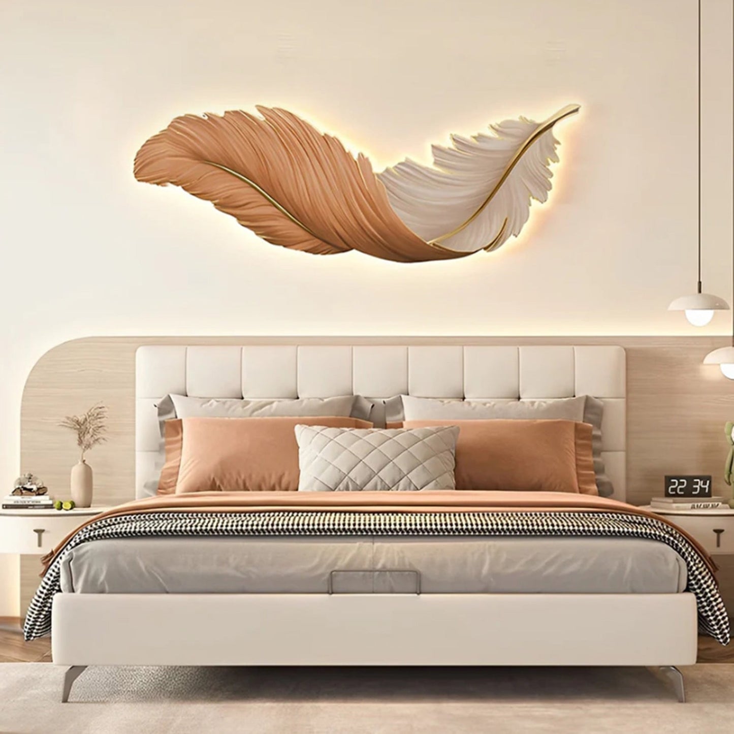 Feather LED Wall Lights - Remote Control