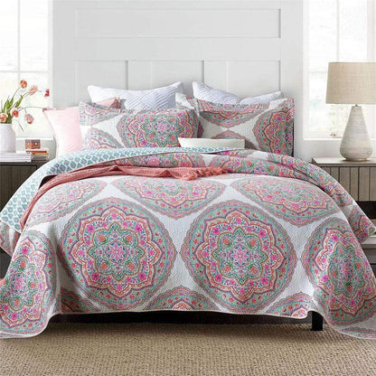 Medallion Mandala Cotton Bedspread Quilts & Sets