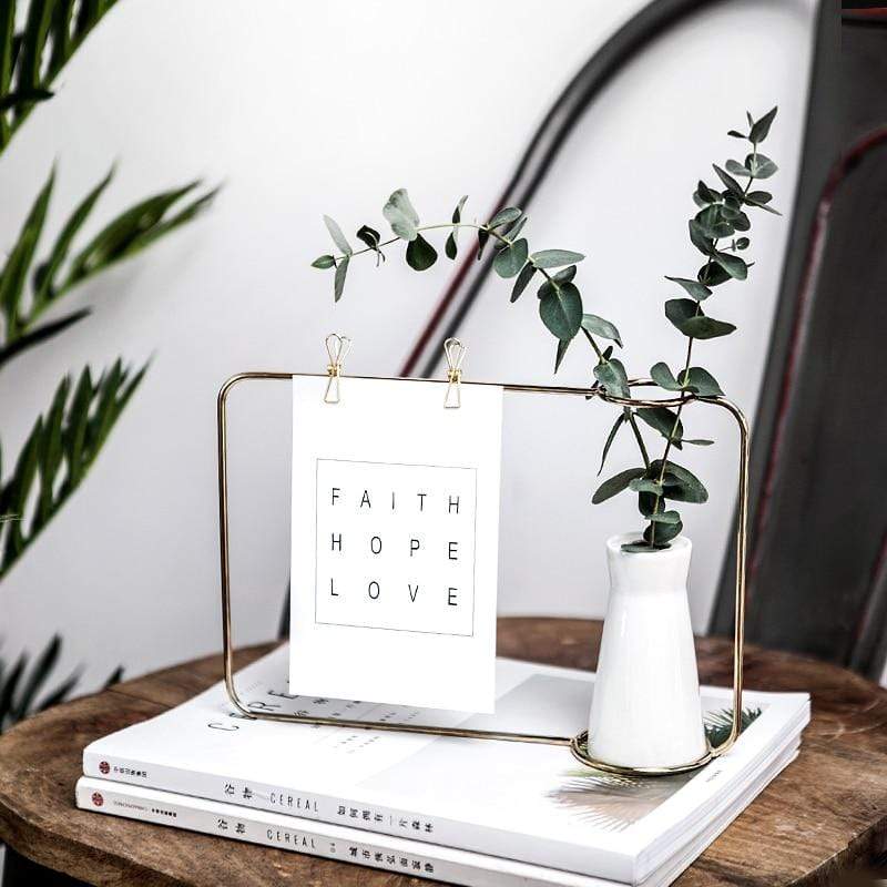 Metal Plant Pot Stand & Photo Frame Clip