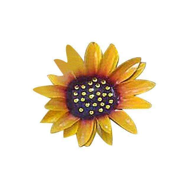 Metal Sunflowers Fence Decor