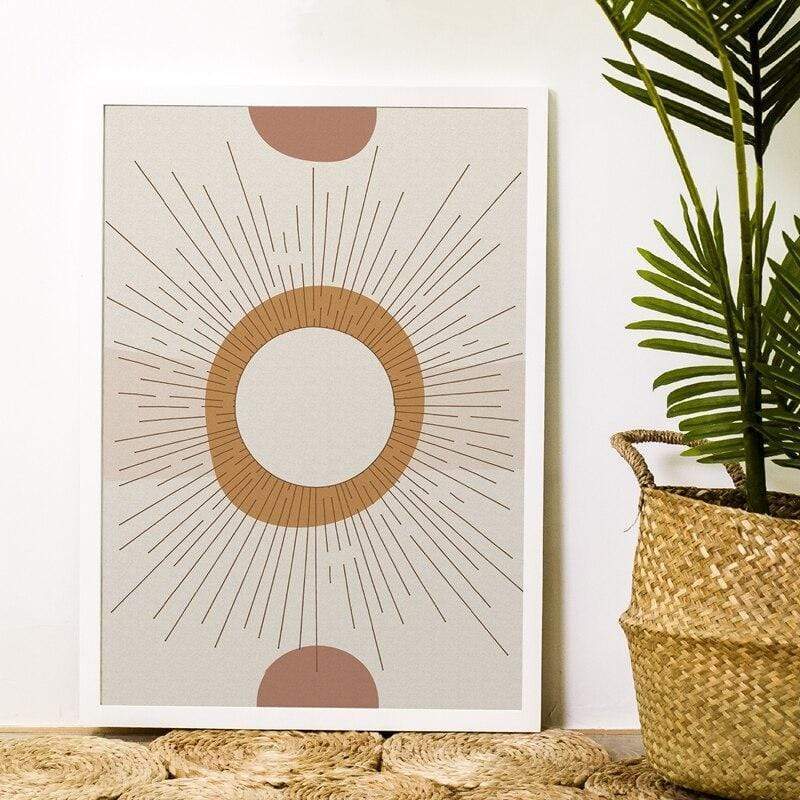 Mid Century Sun Canvas Wall Art