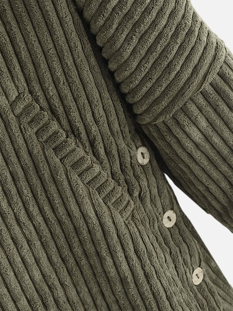 Mila Corduroy Hooded Oversized Coat