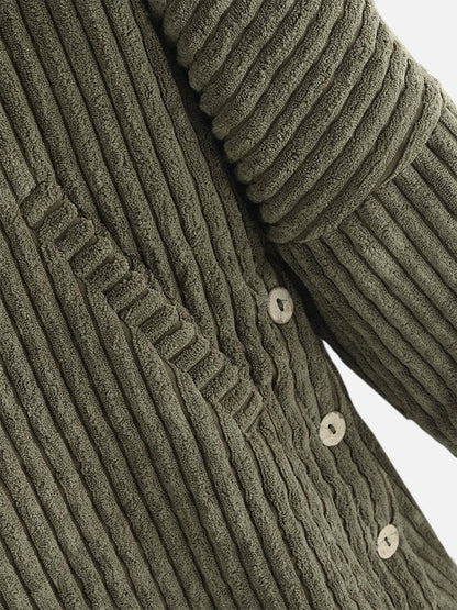 Mila Corduroy Hooded Oversized Coat